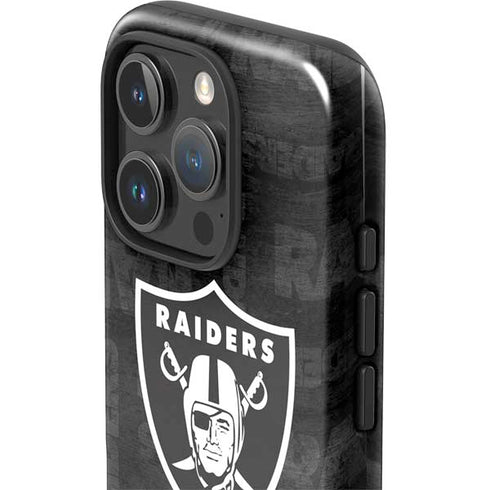 NFL Las Vegas Raiders Black & White iPhone 16 Pro Impact Case